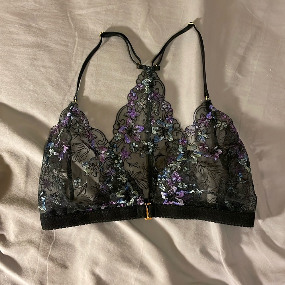 Nette Rose floral lace soft bralette 32D